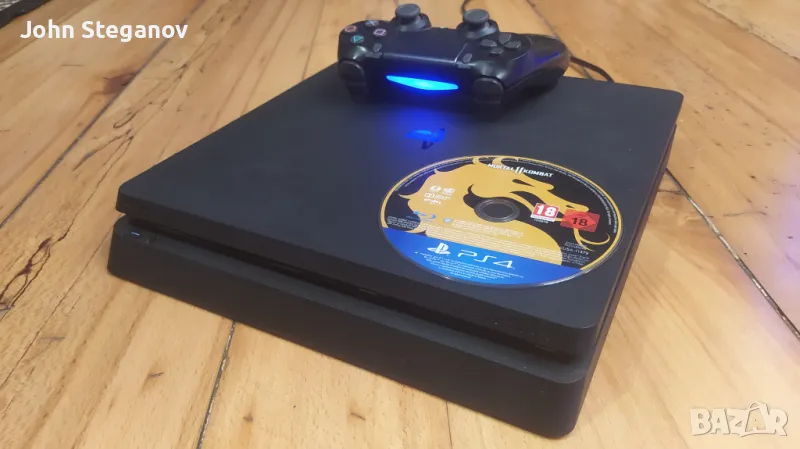 PS 4 slim 500 гб + Джойстик + Mortal Kombat 11 + Кабели |Playstation | Плейстейшън | ps4, снимка 1