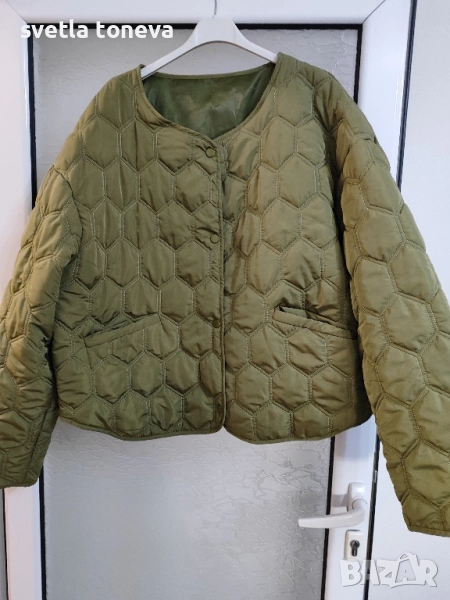 Зелено зимно яке, снимка 1