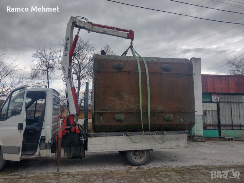 Транспортни Услуги Тристранен Самосвал с кран, снимка 1