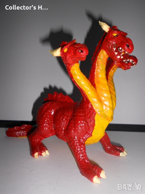 Ретро винтидж екшън фигурка триглав дракон фигура играчка от 1984 г., снимка 1
