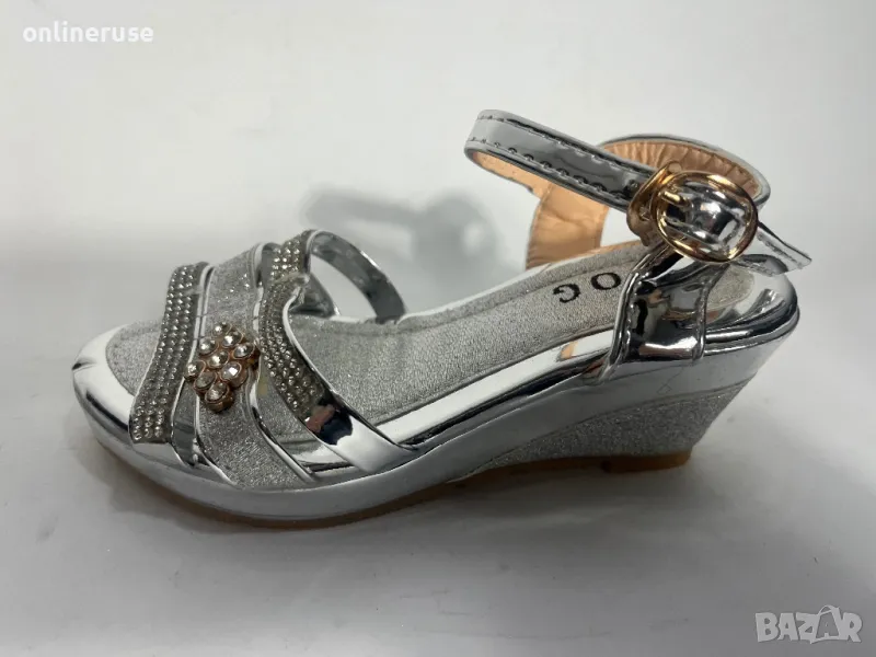Детски сандали сребристи, снимка 1