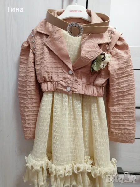 Рокля с яке и колан , снимка 1