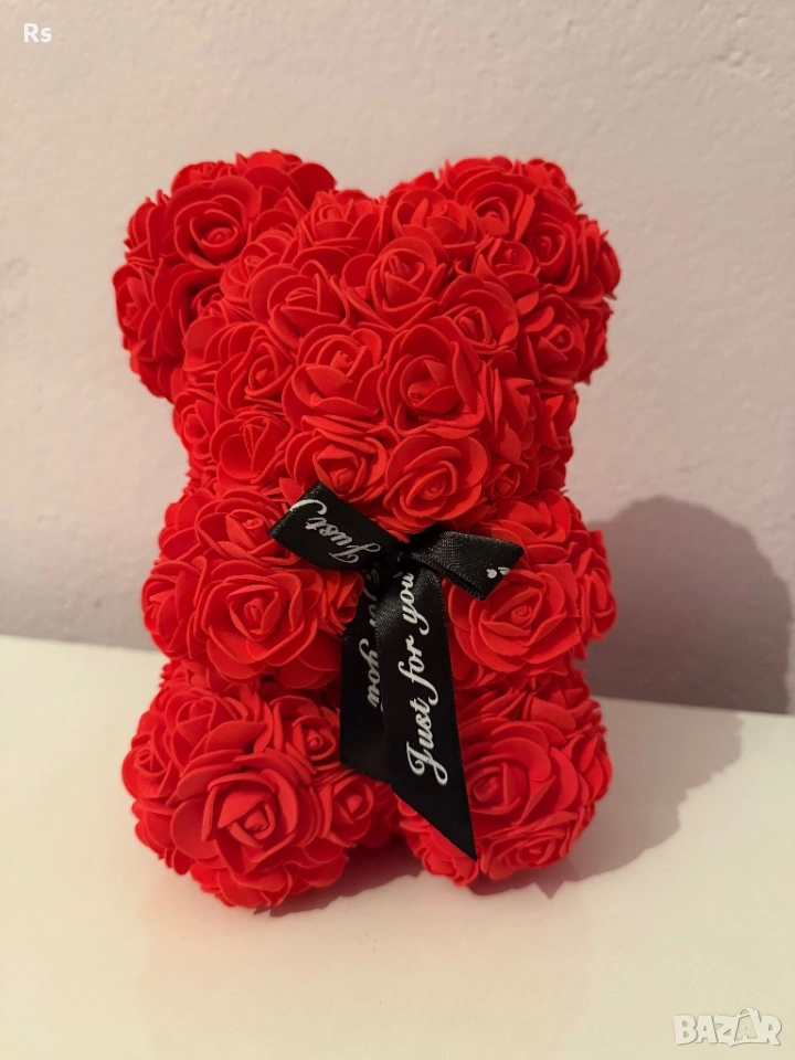 Мече от рози със панделка, снимка 1