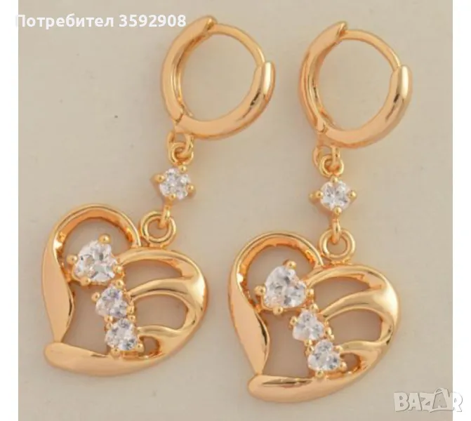 Обеци Сваровски елементи, снимка 1