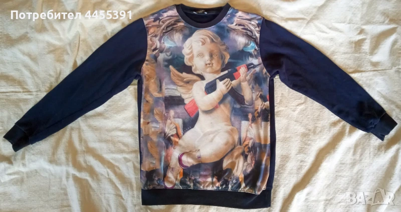Тениска с дълъг ръкав Ангел с АК-47, снимка 1