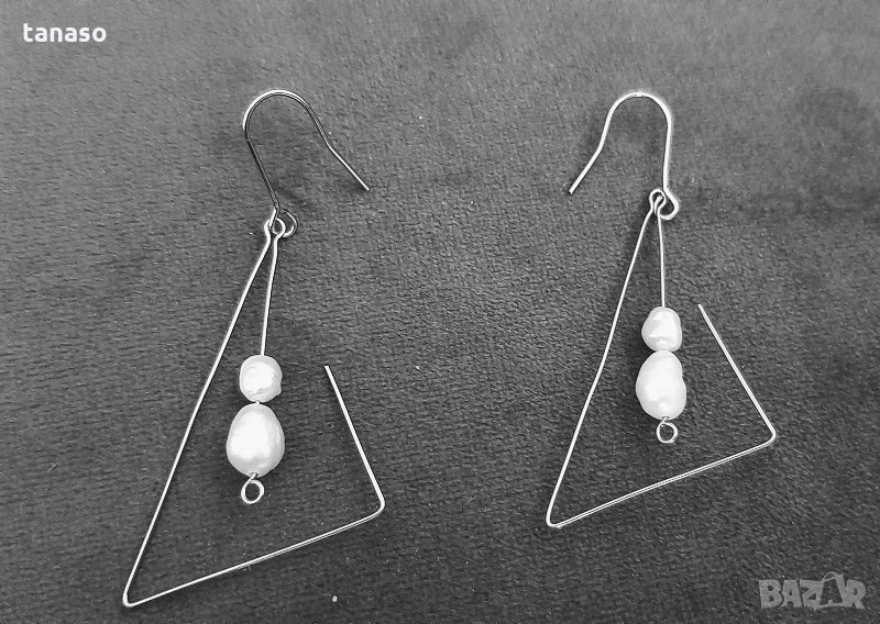 Ръчно правени обеци с перли, снимка 1