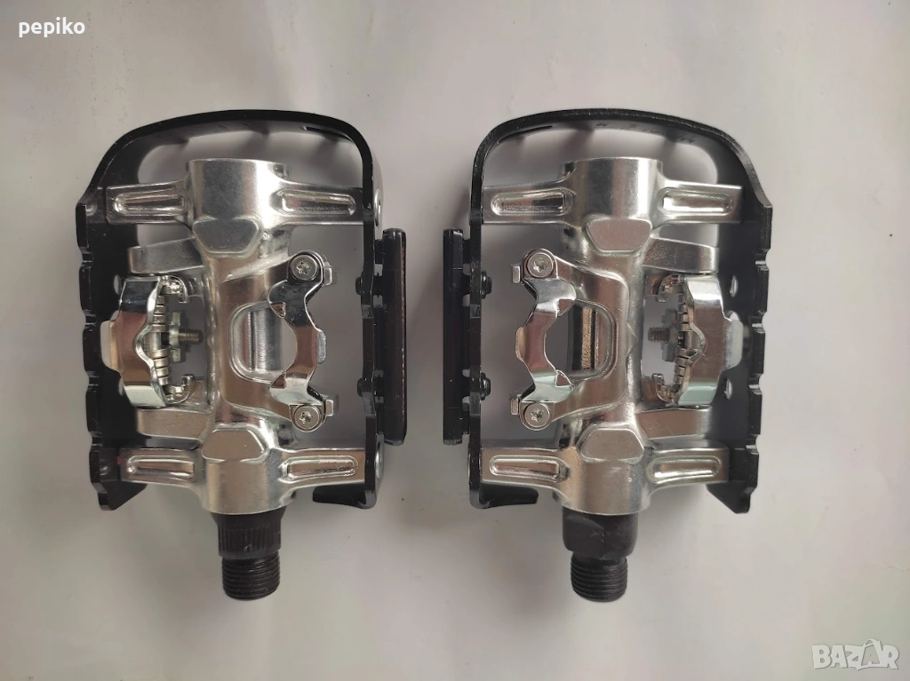 Продавам колела внос от Германия НОВИ алуминиеви педали с автомати EXUSTAR, снимка 1