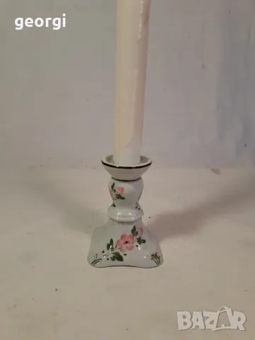порцеланов свещник с рози 25/4