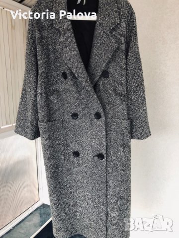 Идеална кройка модерно палто 80% вълна, снимка 3 - Палта, манта - 31876871