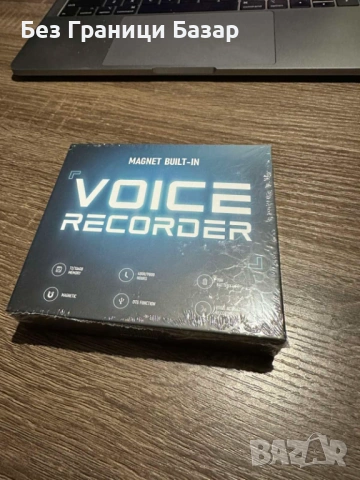 Нов Магнитен диктофон 72/136GB, гласова активация, USB-C, WAV/MP3