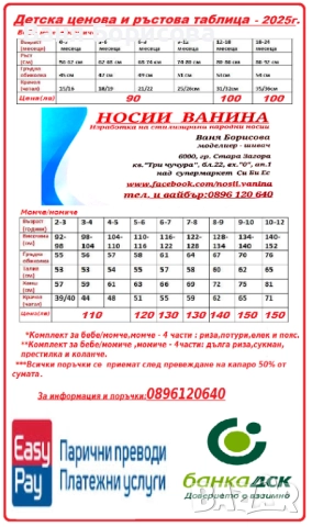Направи щастливи своите деца/внуци за наближаващите празници❗️Избери детска носия още сега❗️, снимка 18 - Детски комплекти - 21348842