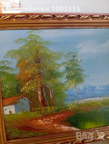 Картина -масло на платно , снимка 5 - Антикварни и старинни предмети - 53971251