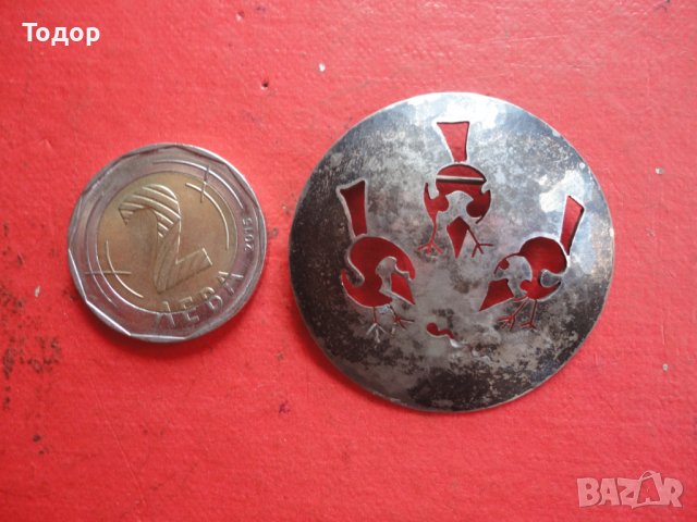 Невероятна арт сребърна брошка 800