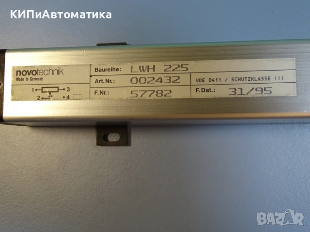 линеен потенциометър novotechnik LWH 225 position transducer, снимка 2 - Резервни части за машини - 54218951