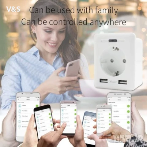 Разклонител Wifi,2 usb порта 10А max 2300w, снимка 8 - USB кабели - 50484790