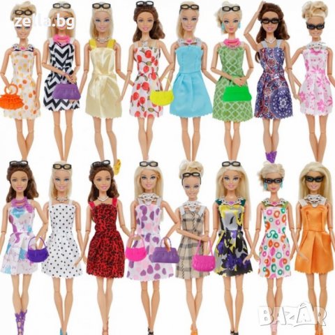 Дрехи облекло облича се рокля Обувки кукли аксесоар за кукла Барби, снимка 3 - Кукли - 36627857