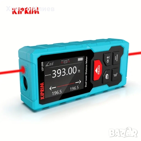 Лазерна ролетка двоен лъч измерване на ъгъл Електронна дигитална с дисплей 120м обхват далекомер usb, снимка 3 - Измервателни инструменти - 51444494