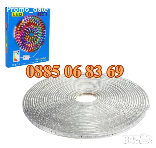 Коледна LED лента 20 метра бяла светлина, водоустойчива, коледни лампички, коледна украса, снимка 2 - Декорация за дома - 47975107