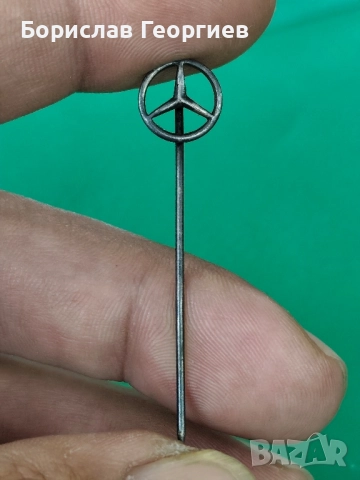 Стара сребърна значка mercedes benz