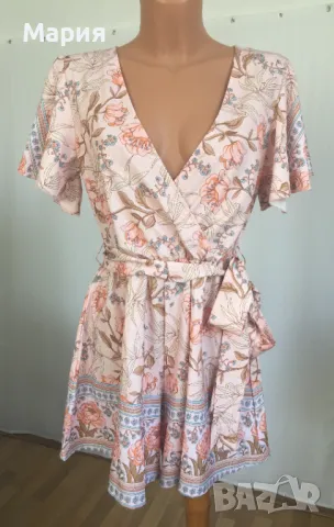 SHEIN С размер Нов Дамски Гащеризон Розор на Нежни Цветя Шейн 