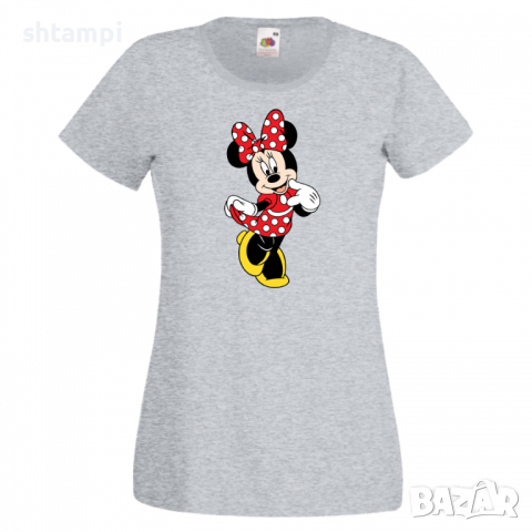 Дамска тениска Minnie Mouse 8 Подарък,Изненада,Рожден ден,, снимка 4 - Тениски - 36530828