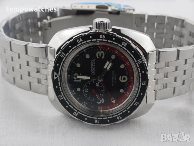 ВОСТОК АМФИБИЯ АВТОМАТИЧЕН "COKE" -GMT ref: 71070А, снимка 4 - Мъжки - 51841220