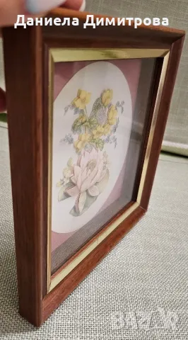 2 броя 3Д мини картини с дървена рамка и стъкло от Питър Ганди, снимка 5 - Картини - 48404884