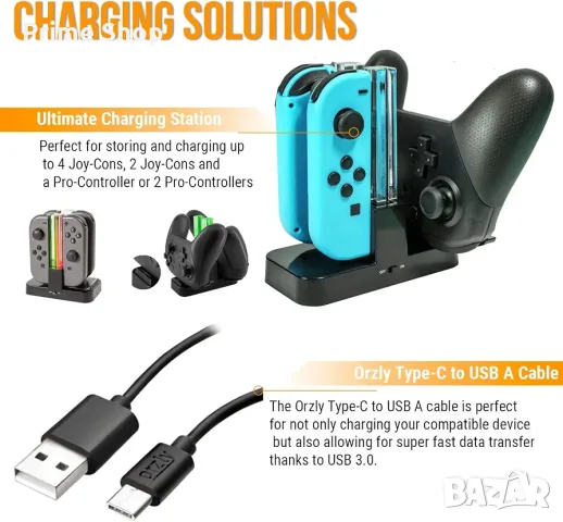 15 в 1 Комплект Аксесоари за Nintendo Switch и Switch OLED от Orzly, снимка 7 - Аксесоари - 56143235