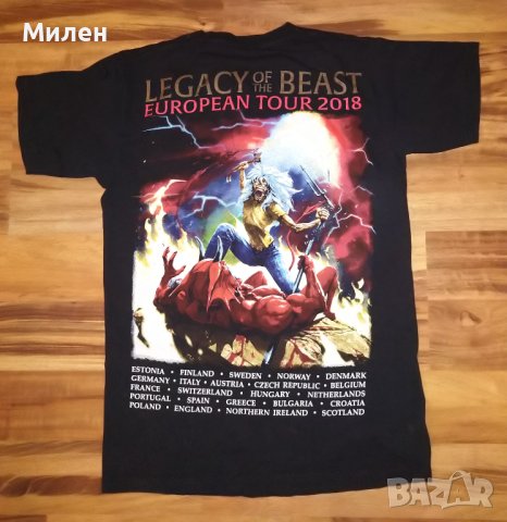 Тениска Iron Maiden Legacy of the beast от концерта в Пловдив 2018 г, снимка 2 - Детски тениски и потници - 40415030