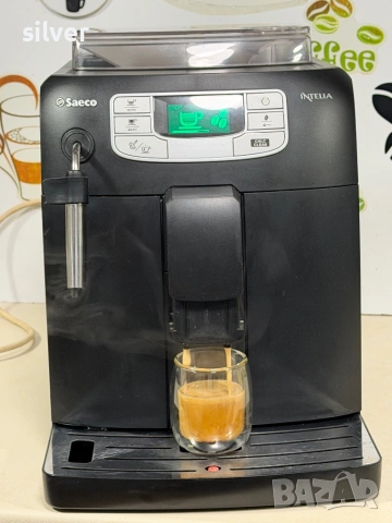Кафемашина кафе автомат Saeco INTELİA с гаранция, снимка 4 - Кафемашини - 54156214
