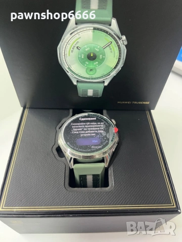 Смарт часовник HUAWEI WATCH GT 6 Green ATM-B19W Green Woven Strap 46 MM, GPS, ПУЛСОМЕР, SPO2