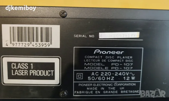 Pioneer pd 107 cd pleer, снимка 3 - MP3 и MP4 плеъри - 56224689