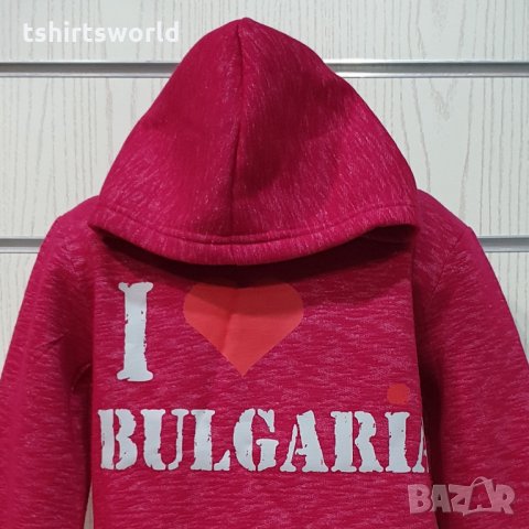 Нов детски суичър с трансферен печат I LOVE BULGARIA, снимка 8 - Детски анцузи и суичери - 32034555