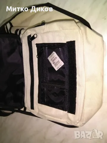 Чанта през рамо промазан плат Даун анд аут 25х25см отлична, снимка 4 - Чанти - 49796129