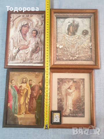 Лот 1- стари домашни икони - 4 броя, снимка 8 - Антикварни и старинни предмети - 44629193