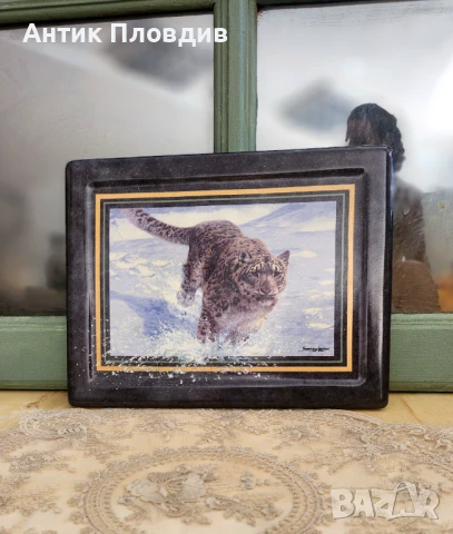 Керамична чиния „Swift Pursuit“ – John Seerey-Lester, The Bradford Exchange (1999), снимка 6 - Антикварни и старинни предмети - 51338098