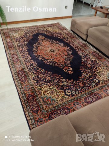 Над 50 годишен ръчно вързан  Персийски килим, снимка 9 - Колекции - 31142902
