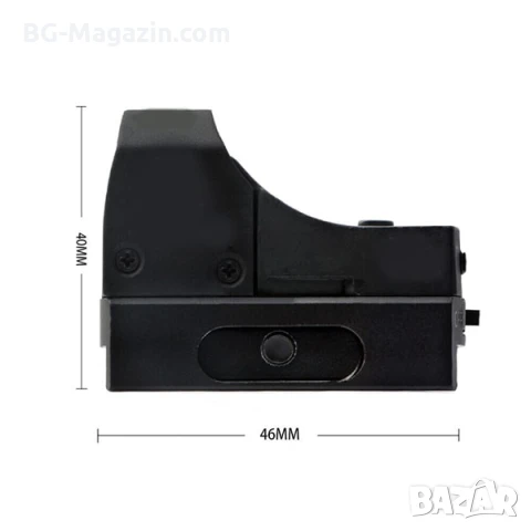 Малък компактен бързомер мерник тактически за пистолет еърсофт въздушна пушка червена зелена точка, снимка 9 - Оборудване и аксесоари за оръжия - 51051113