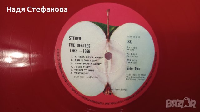 Двоен албум на Битълс THE BEATLES on red vinyl 1962/1966, снимка 7 - Грамофонни плочи - 44181929
