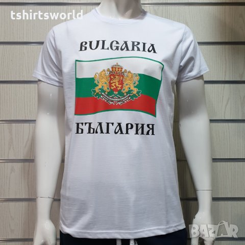 Нова национална мъжка тениска с трансферен печат България - знаме и герб, снимка 16 - Тениски - 28079899