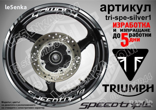 Triumph Speed Triple кантове и надписи за джанти, снимка 8 - Аксесоари и консумативи - 43148080