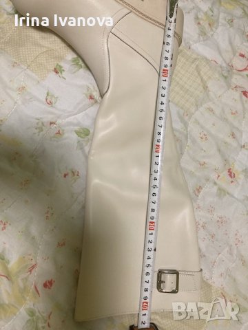 Ботуши Екрю с цип, снимка 10 - Дамски ботуши - 42289528