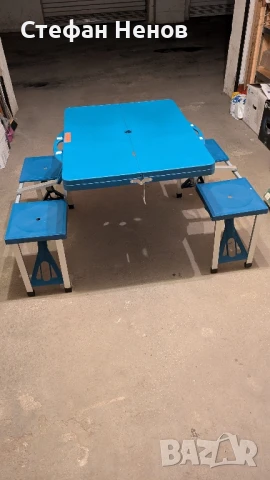 Сгъваема къмпинг маса с 4 седалки