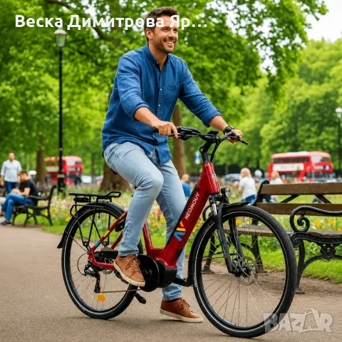 Електрически велосипед 26″ с батерия 522Wh, мотор 250W и пробег до 100 км – алуминиева рамка, 7 скор, снимка 5 - Велосипеди - 56059979