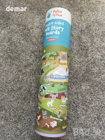 Двустранна пухкава дъска от филц без гънки за малки деца, интерактивна и образователна, снимка 9 - Образователни игри - 50253738