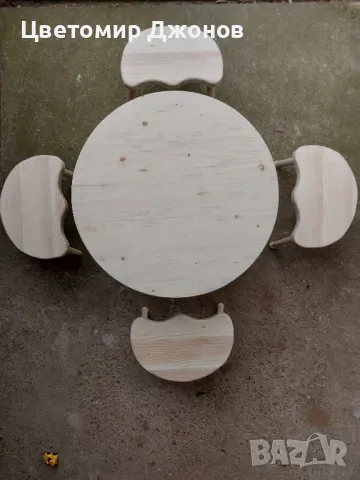 Трикраки столчета и софра(синия,паралия), снимка 10 - Градински мебели, декорация  - 49486507