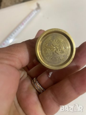 Миниатюрен пясьчен часовник бронз/месинг , снимка 5 - Антикварни и старинни предмети - 36666714