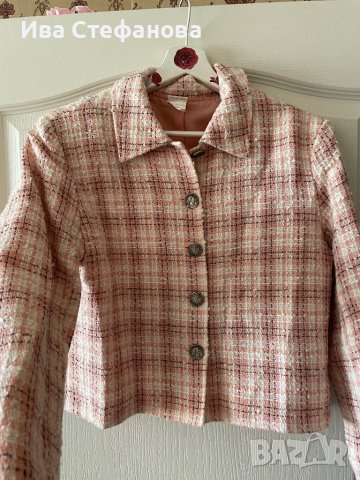 Разкошно  елегантно розово бяло сако букле , снимка 14 - Сака - 42366614