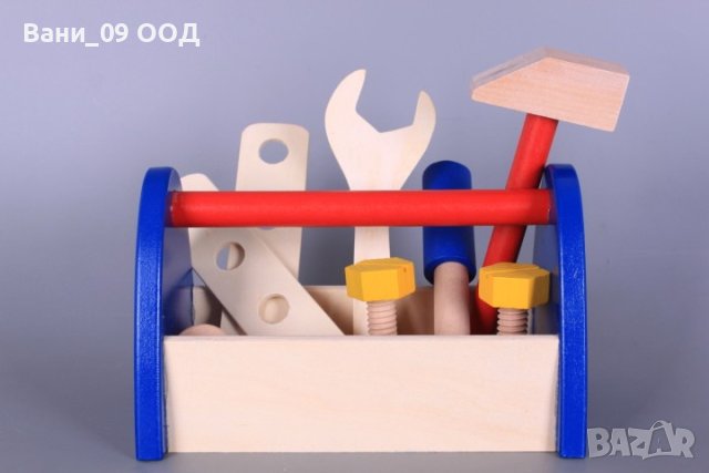 Детски дървен комплект с инструменти 