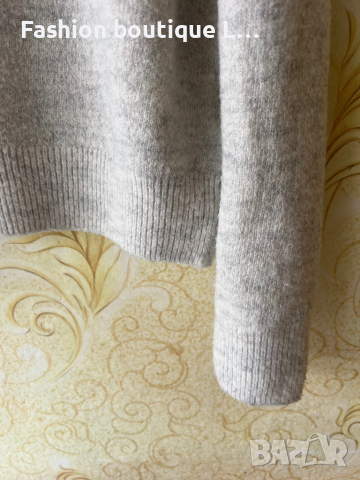 H&M Пуловер с надпис LOVE с перли и пайети S размер 🤍🩶, снимка 5 - Блузи с дълъг ръкав и пуловери - 44767716
